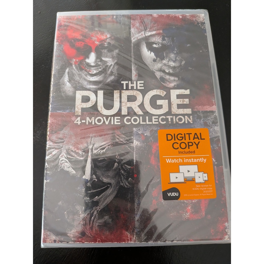 The Purge 4-Movie Collection DVD New Sealed Horror Thriller Anthology Digital
